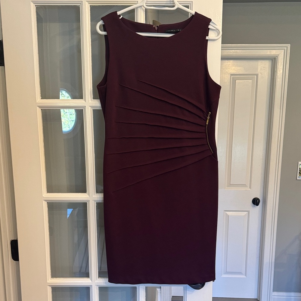 Ivanka Trump Sleeveless Plum Dress